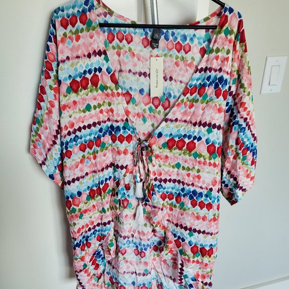 Alya Bright Colored Swimsuit Coverup - Picture 1 of 3